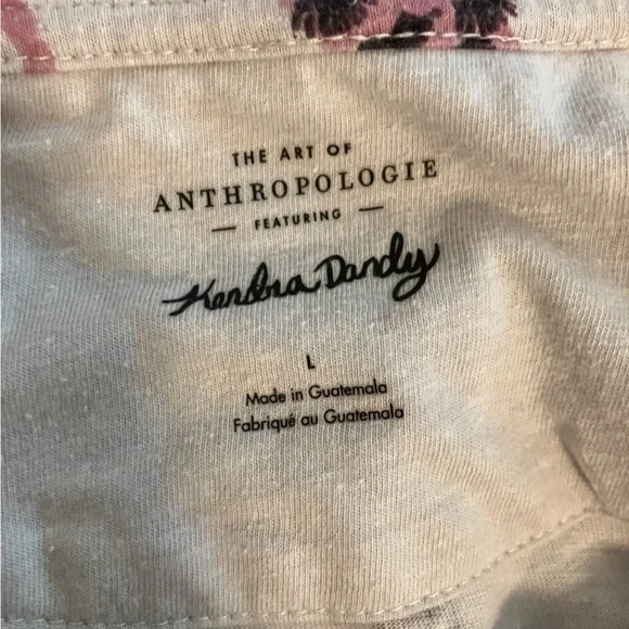 Anthropologie Kendra Dandy Flamingo Printed Tee in Gray/Grey/Pink Large - Picture 11 of 11